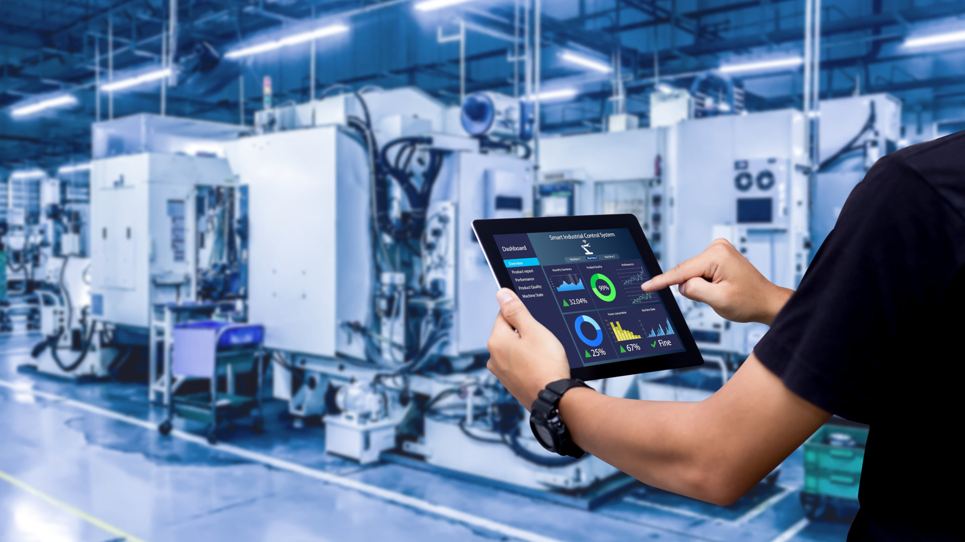 smart technology ipad dashboard factories