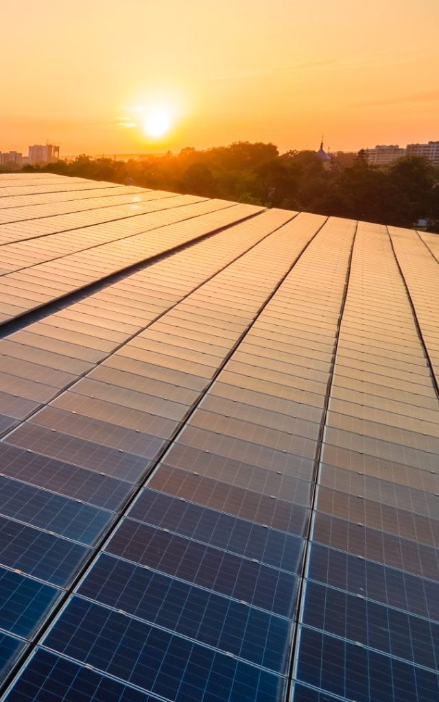 solar panels renewable energy sun city buildings